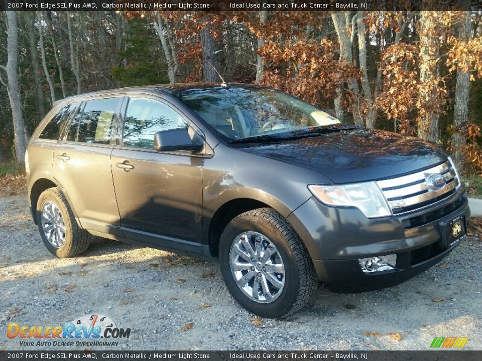2007 Ford Edge SEL Plus AWD Carbon Metallic / Medium Light Stone Photo #3