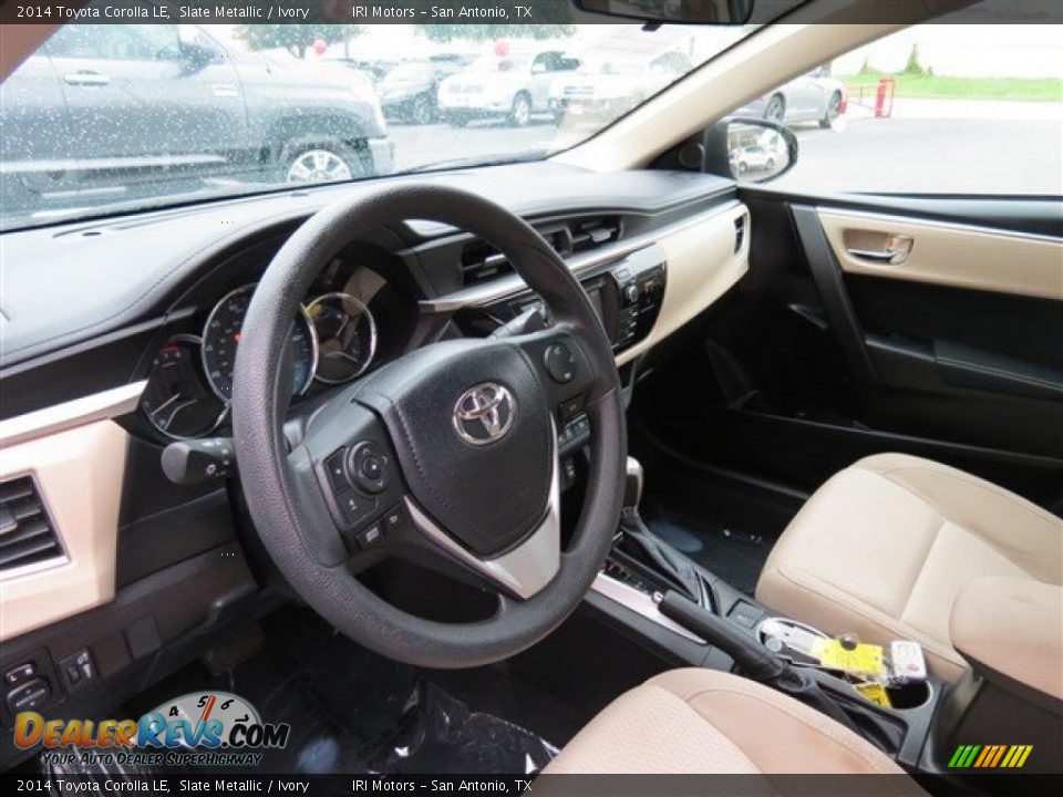 2014 Toyota Corolla LE Slate Metallic / Ivory Photo #13