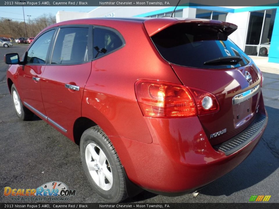 2013 Nissan Rogue S AWD Cayenne Red / Black Photo #3