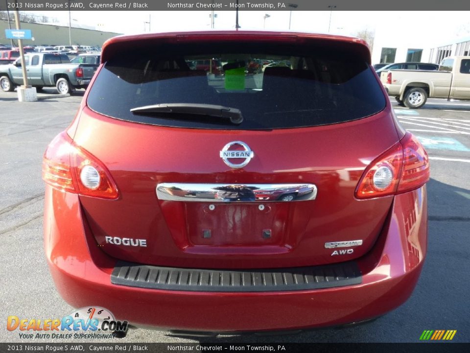 2013 Nissan Rogue S AWD Cayenne Red / Black Photo #4