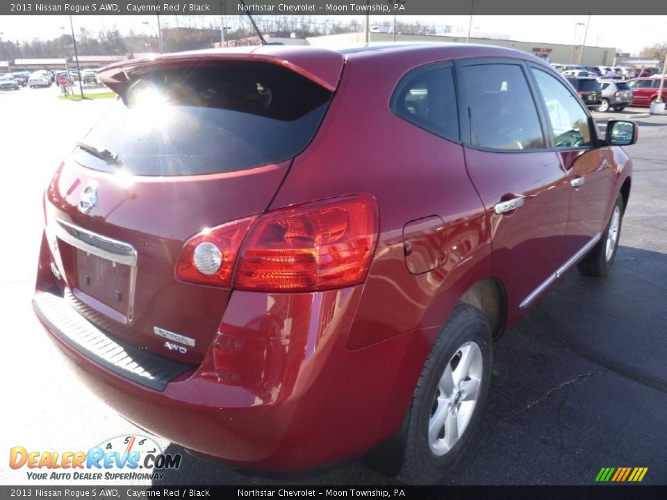 2013 Nissan Rogue S AWD Cayenne Red / Black Photo #5