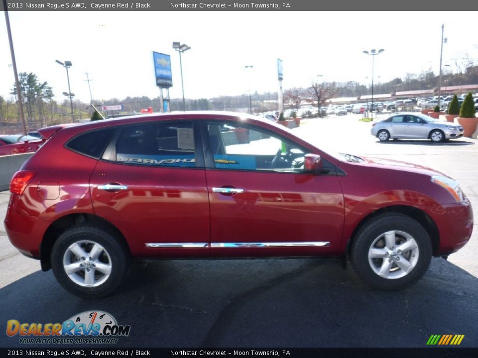 2013 Nissan Rogue S AWD Cayenne Red / Black Photo #6