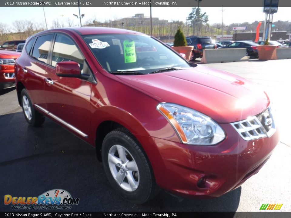 2013 Nissan Rogue S AWD Cayenne Red / Black Photo #7