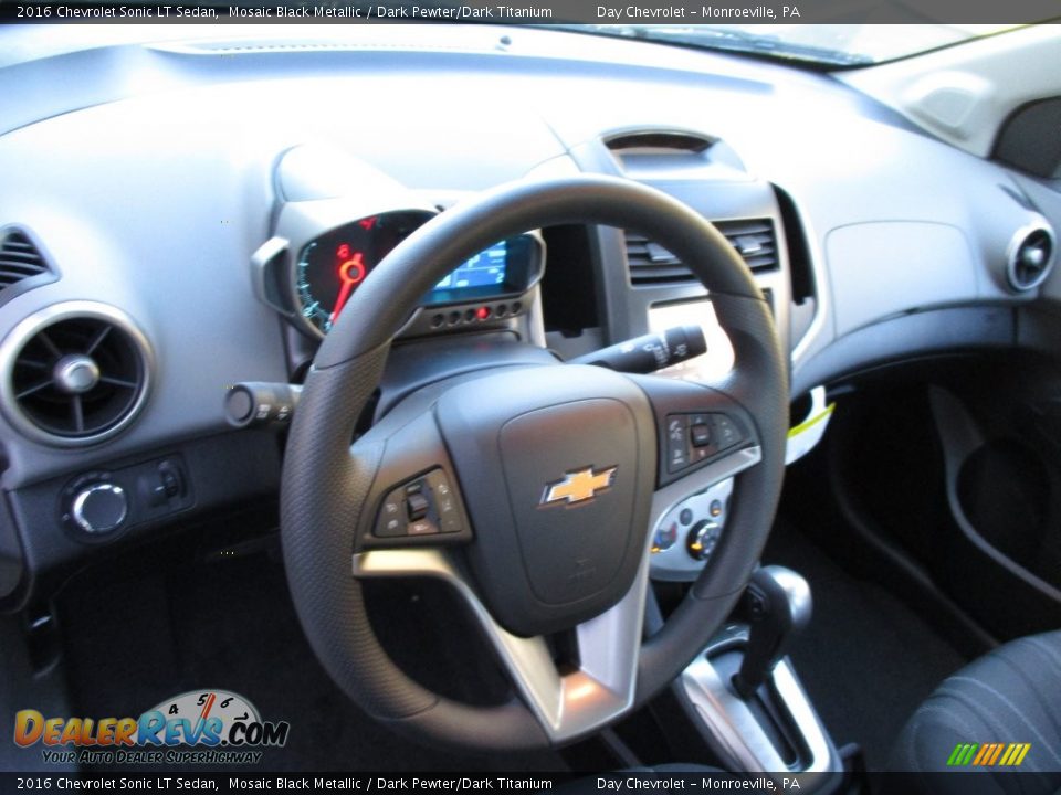 2016 Chevrolet Sonic LT Sedan Mosaic Black Metallic / Dark Pewter/Dark Titanium Photo #13