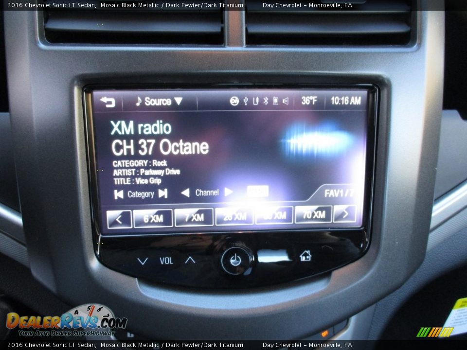 2016 Chevrolet Sonic LT Sedan Mosaic Black Metallic / Dark Pewter/Dark Titanium Photo #15