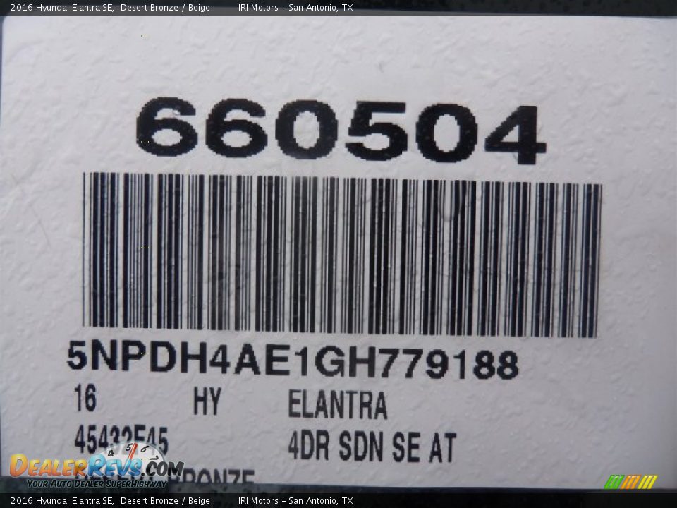 2016 Hyundai Elantra SE Desert Bronze / Beige Photo #3