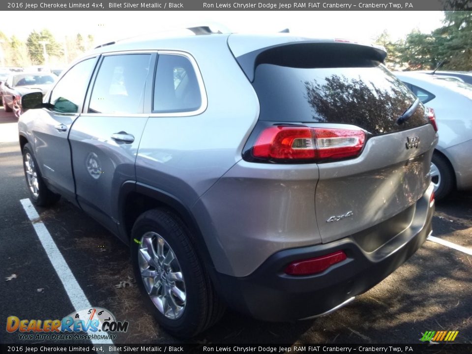 2016 Jeep Cherokee Limited 4x4 Billet Silver Metallic / Black Photo #4