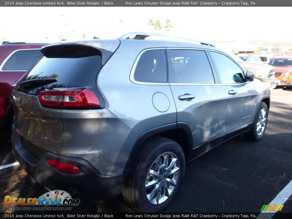 2016 Jeep Cherokee Limited 4x4 Billet Silver Metallic / Black Photo #6
