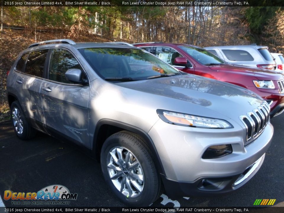 2016 Jeep Cherokee Limited 4x4 Billet Silver Metallic / Black Photo #9