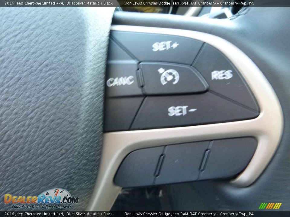 2016 Jeep Cherokee Limited 4x4 Billet Silver Metallic / Black Photo #16