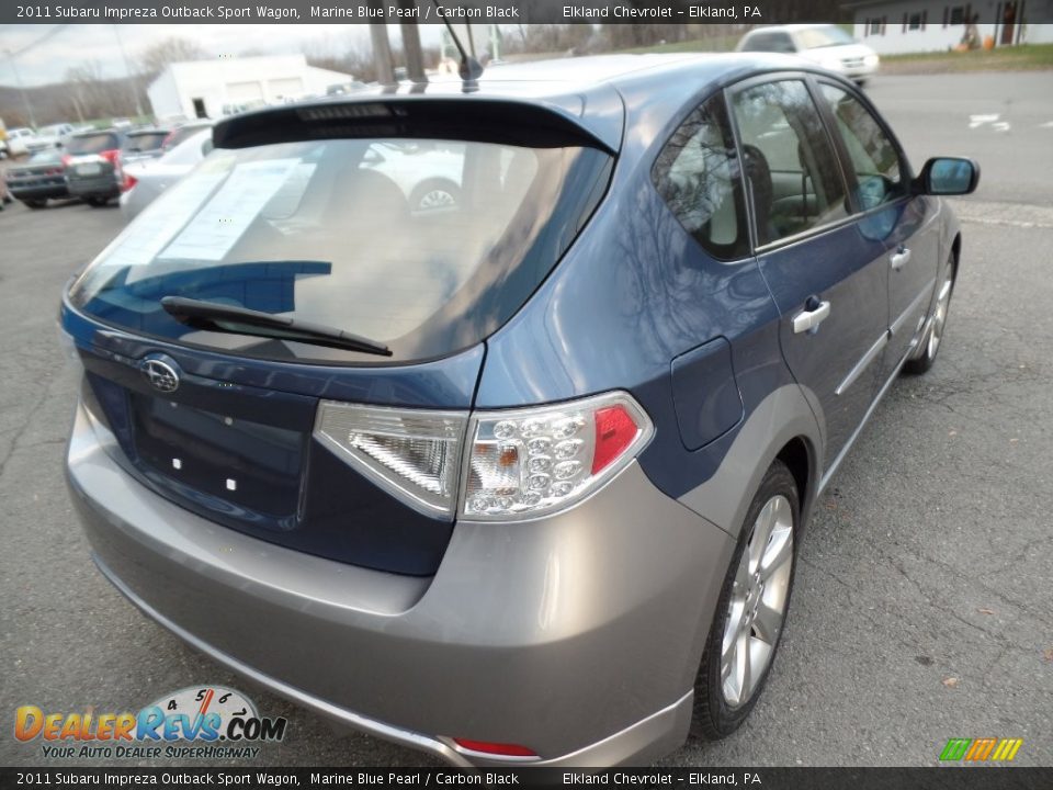 2011 Subaru Impreza Outback Sport Wagon Marine Blue Pearl / Carbon Black Photo #6