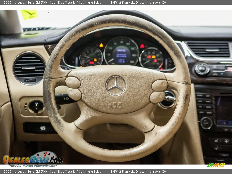 2006 Mercedes-Benz CLS 500 Capri Blue Metallic / Cashmere Beige Photo #16