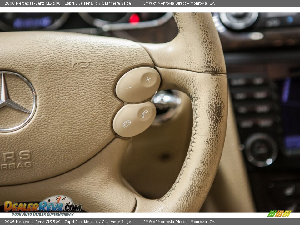 2006 Mercedes-Benz CLS 500 Capri Blue Metallic / Cashmere Beige Photo #18