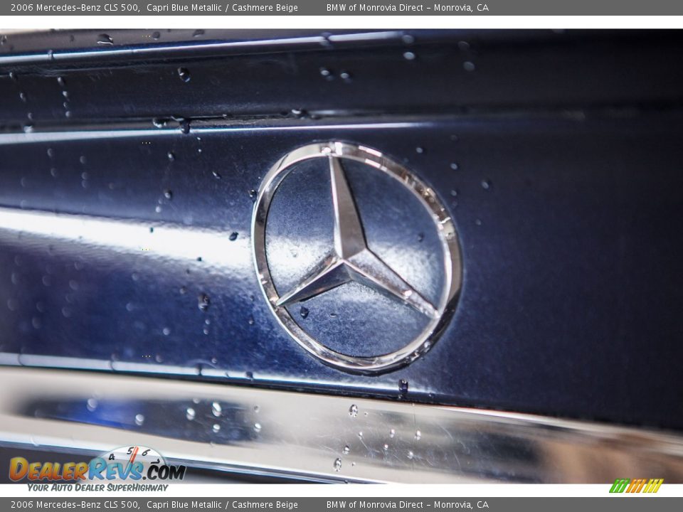 2006 Mercedes-Benz CLS 500 Capri Blue Metallic / Cashmere Beige Photo #30