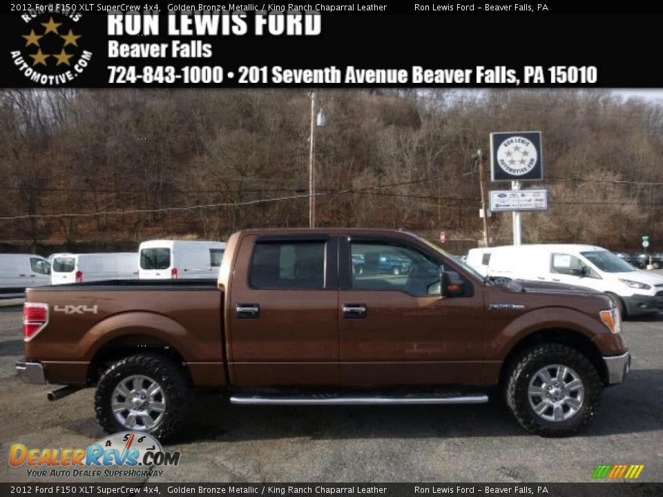 2012 Ford F150 XLT SuperCrew 4x4 Golden Bronze Metallic / King Ranch Chaparral Leather Photo #1