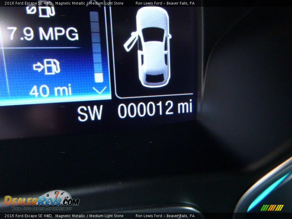2016 Ford Escape SE 4WD Magnetic Metallic / Medium Light Stone Photo #20