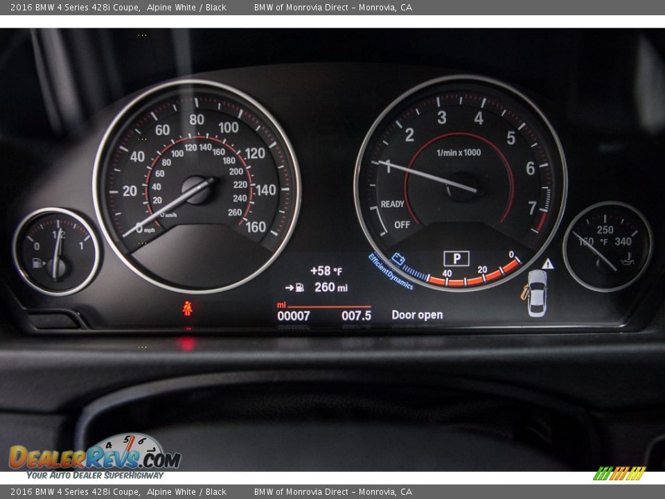 2016 BMW 4 Series 428i Coupe Alpine White / Black Photo #6