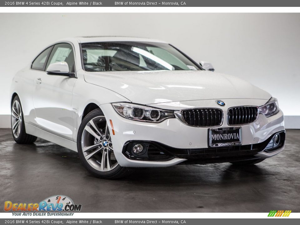 2016 BMW 4 Series 428i Coupe Alpine White / Black Photo #11