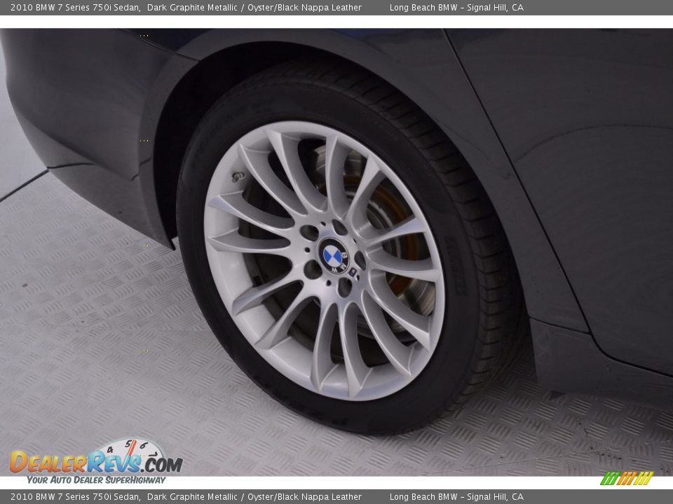 2010 BMW 7 Series 750i Sedan Dark Graphite Metallic / Oyster/Black Nappa Leather Photo #10