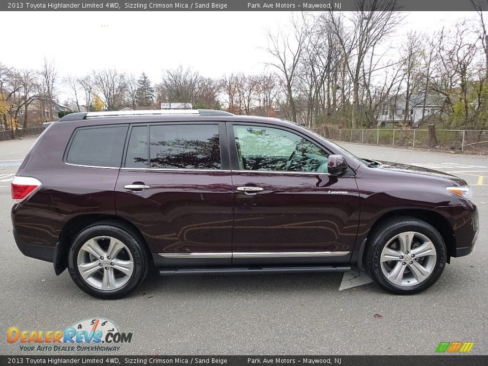 2013 Toyota Highlander Limited 4WD Sizzling Crimson Mica / Sand Beige Photo #6