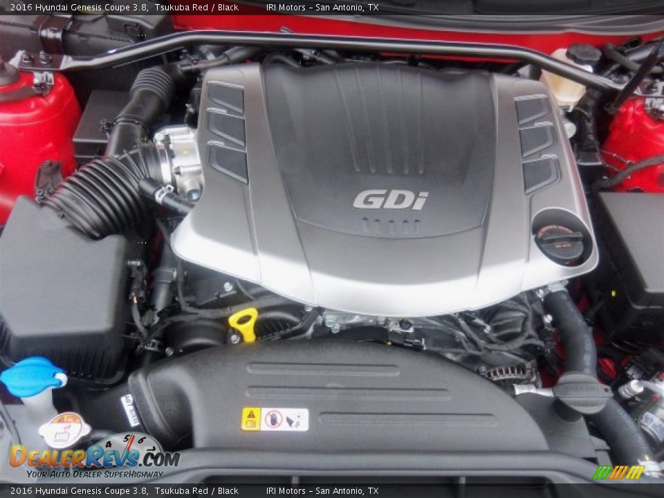2016 Hyundai Genesis Coupe 3.8 3.8 Liter GDI DOHC 24-Valve D-CVVT V6 Engine Photo #6