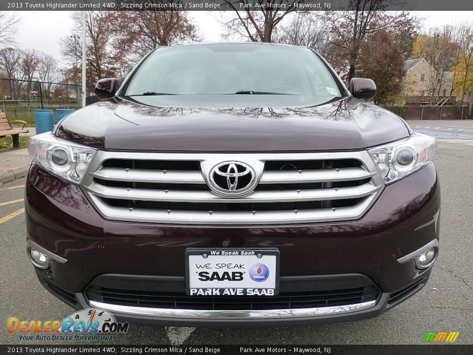 2013 Toyota Highlander Limited 4WD Sizzling Crimson Mica / Sand Beige Photo #8