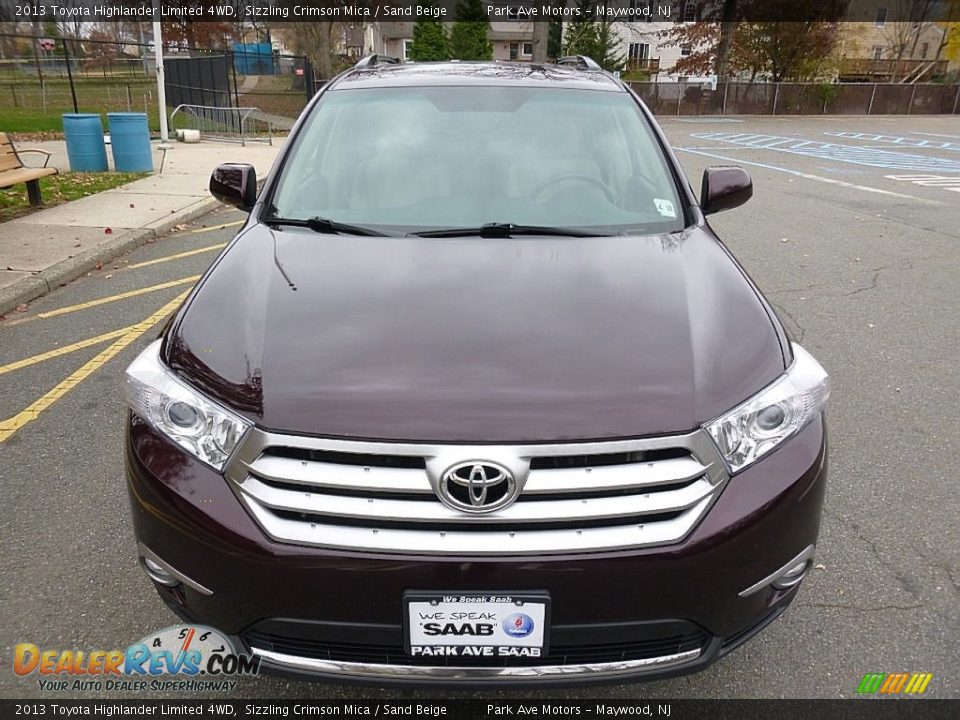2013 Toyota Highlander Limited 4WD Sizzling Crimson Mica / Sand Beige Photo #9