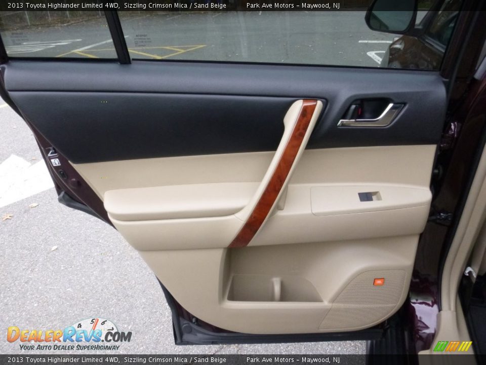 2013 Toyota Highlander Limited 4WD Sizzling Crimson Mica / Sand Beige Photo #17