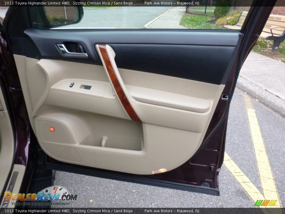 2013 Toyota Highlander Limited 4WD Sizzling Crimson Mica / Sand Beige Photo #21