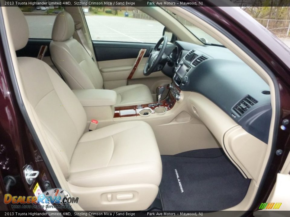 2013 Toyota Highlander Limited 4WD Sizzling Crimson Mica / Sand Beige Photo #23