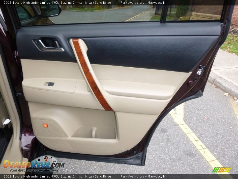 2013 Toyota Highlander Limited 4WD Sizzling Crimson Mica / Sand Beige Photo #24