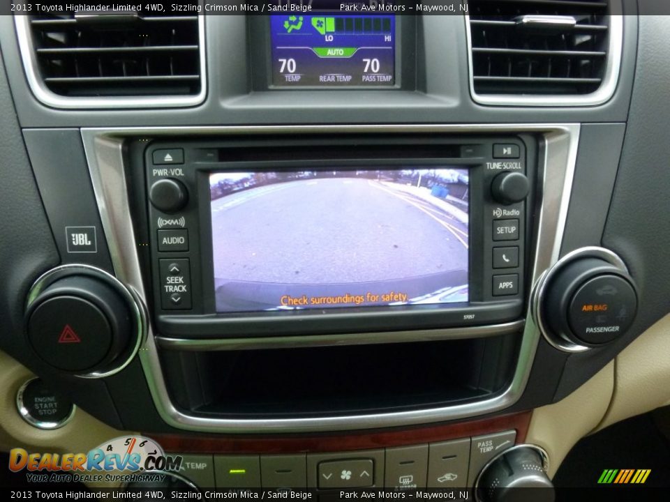 2013 Toyota Highlander Limited 4WD Sizzling Crimson Mica / Sand Beige Photo #31