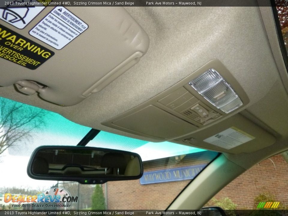 2013 Toyota Highlander Limited 4WD Sizzling Crimson Mica / Sand Beige Photo #34