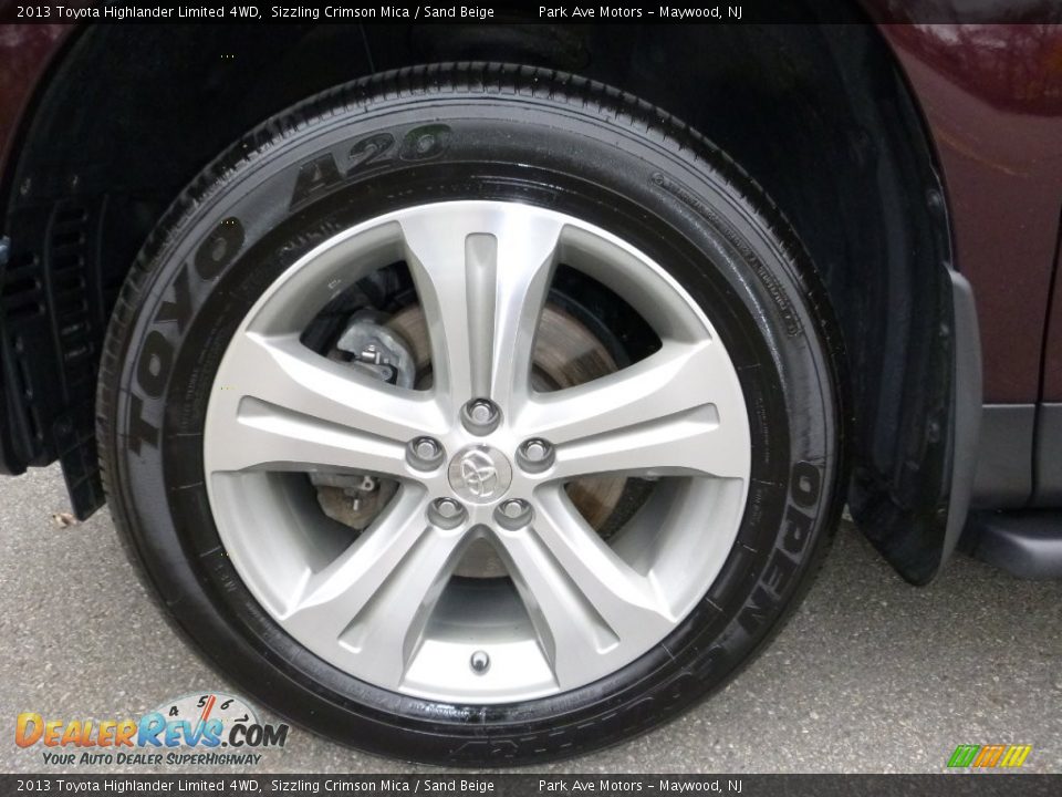 2013 Toyota Highlander Limited 4WD Sizzling Crimson Mica / Sand Beige Photo #35