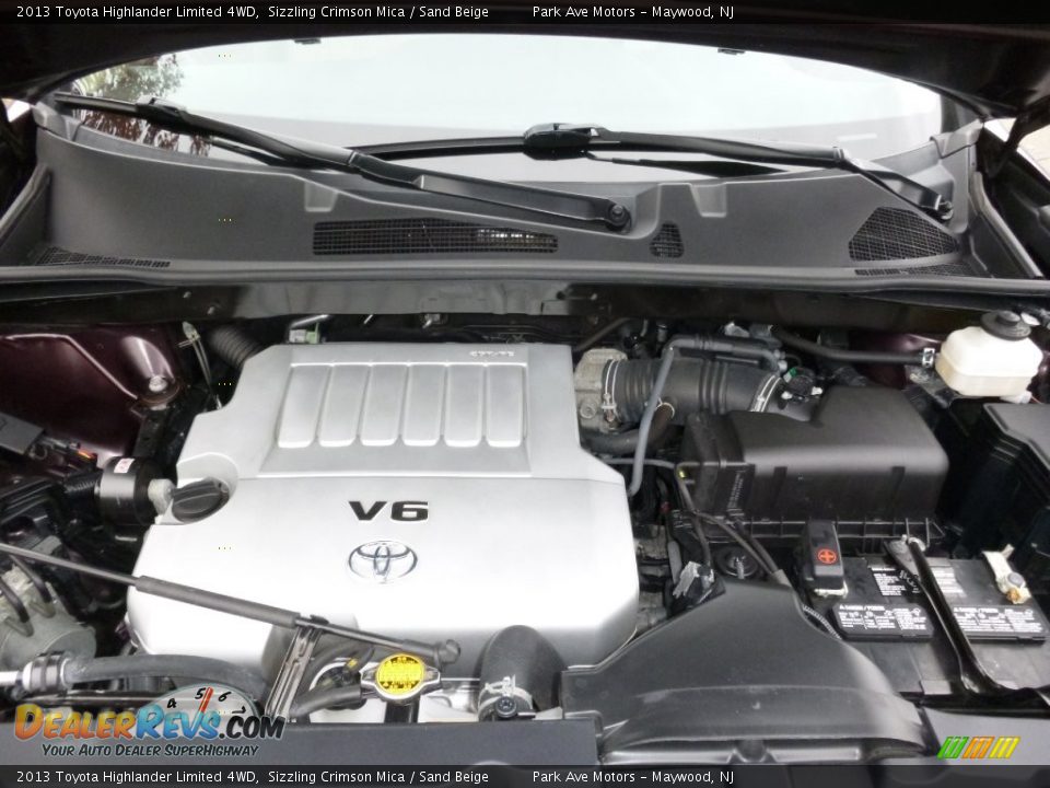 2013 Toyota Highlander Limited 4WD Sizzling Crimson Mica / Sand Beige Photo #36
