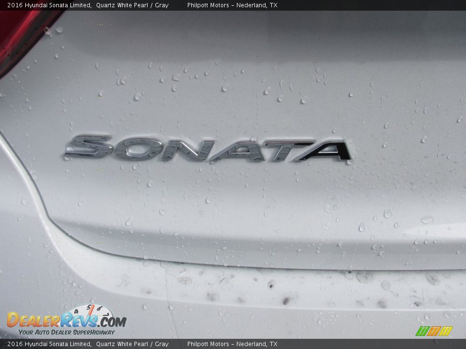 2016 Hyundai Sonata Limited Quartz White Pearl / Gray Photo #14