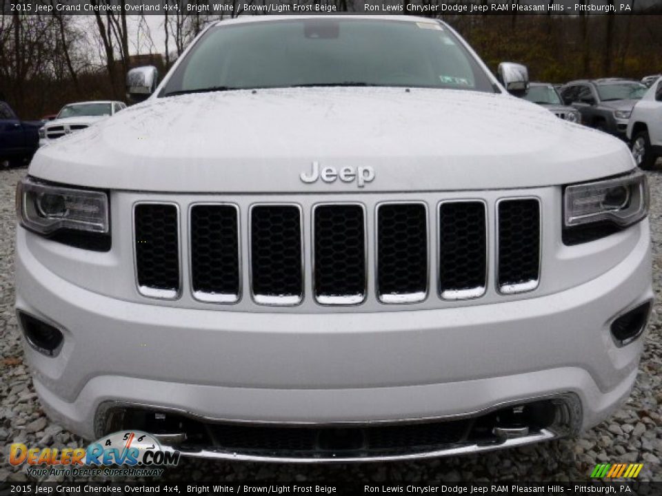 2015 Jeep Grand Cherokee Overland 4x4 Bright White / Brown/Light Frost Beige Photo #7
