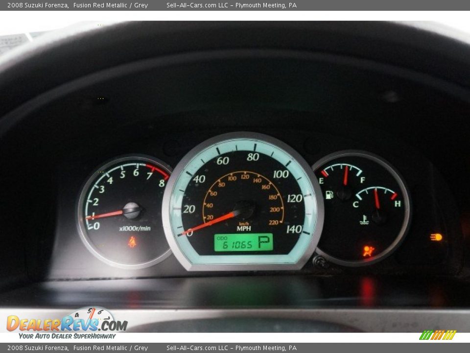 2008 Suzuki Forenza Fusion Red Metallic / Grey Photo #31