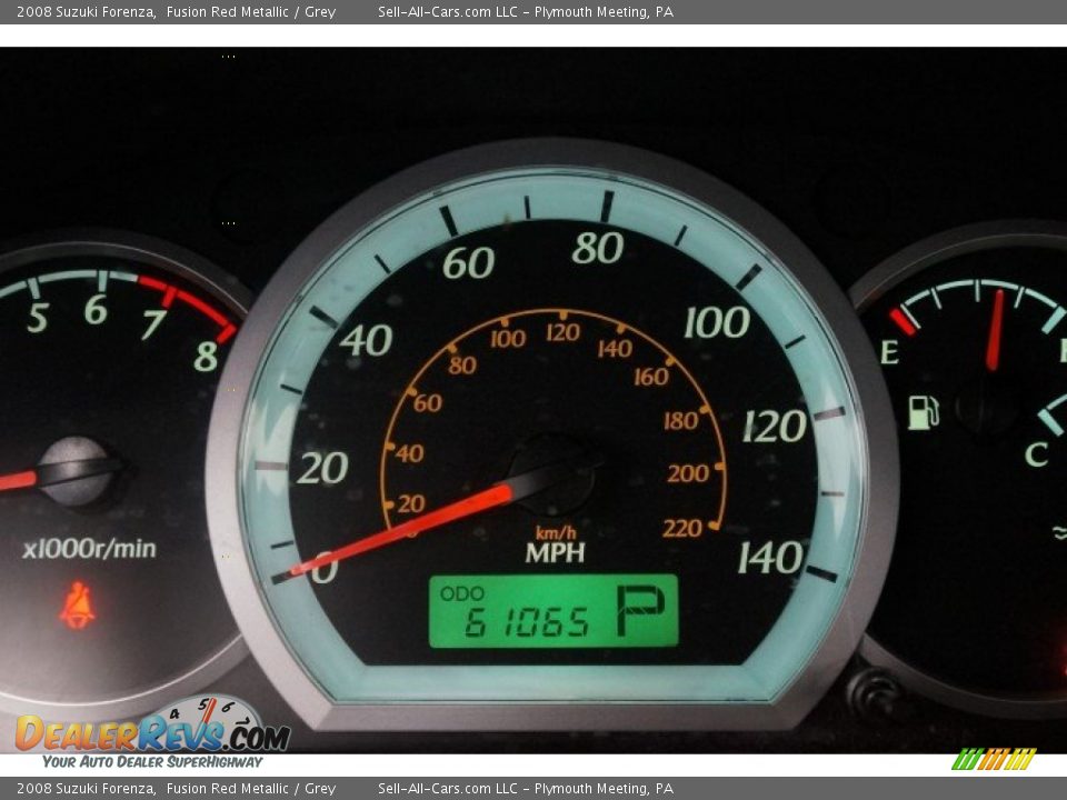 2008 Suzuki Forenza Fusion Red Metallic / Grey Photo #32