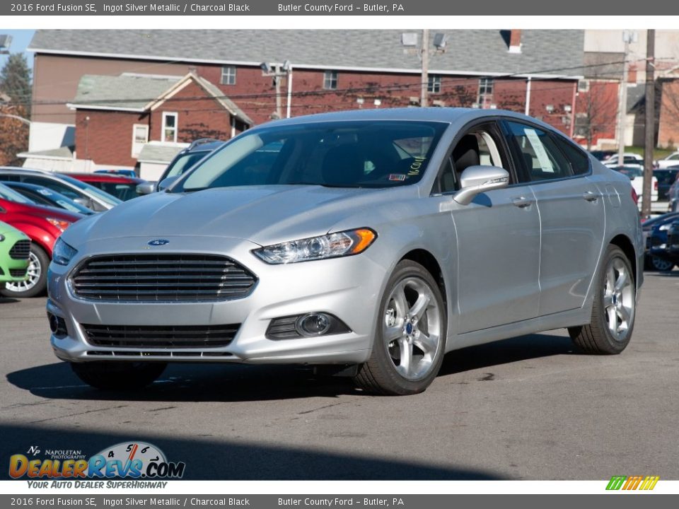 2016 Ford Fusion SE Ingot Silver Metallic / Charcoal Black Photo #1