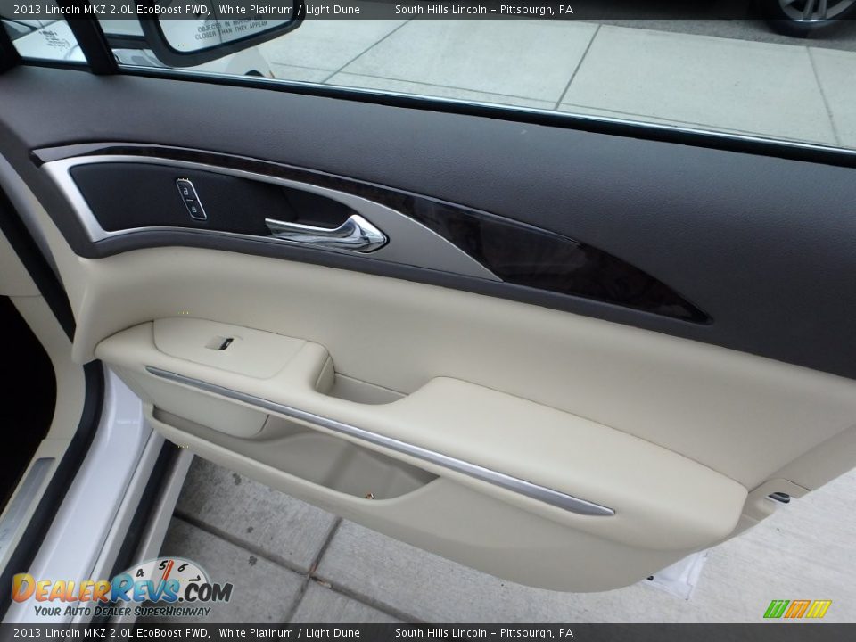2013 Lincoln MKZ 2.0L EcoBoost FWD White Platinum / Light Dune Photo #12