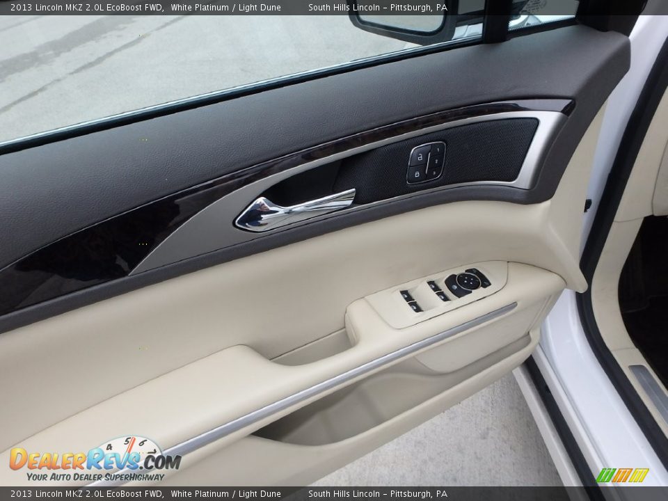2013 Lincoln MKZ 2.0L EcoBoost FWD White Platinum / Light Dune Photo #18