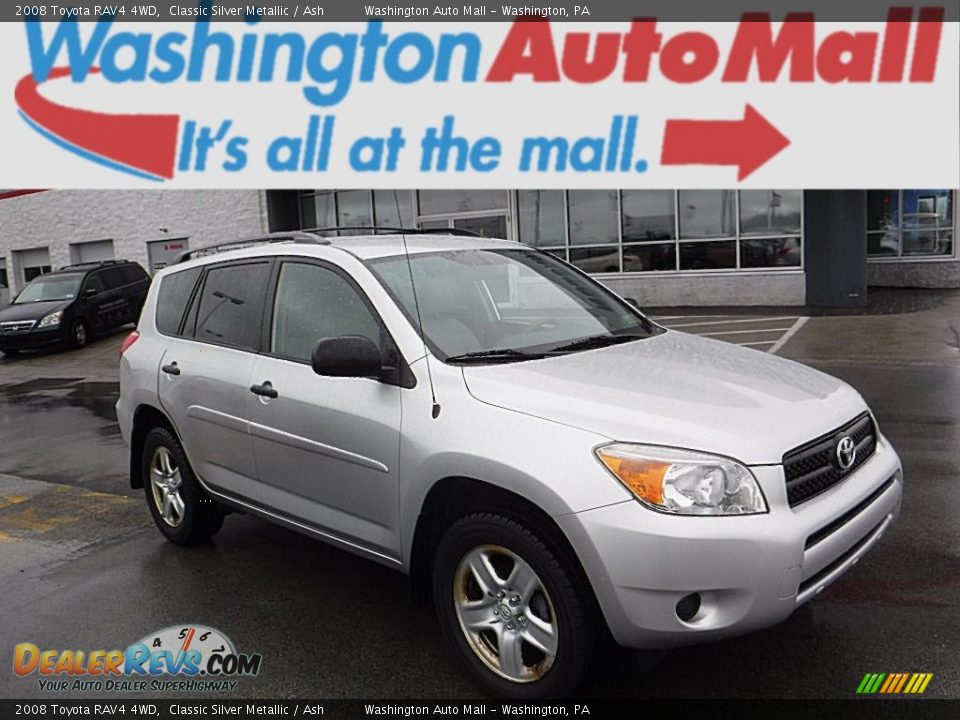 2008 Toyota RAV4 4WD Classic Silver Metallic / Ash Photo #1