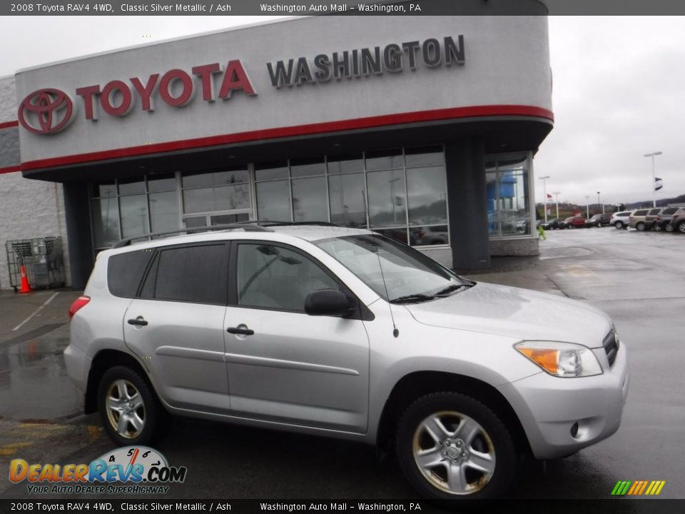 2008 Toyota RAV4 4WD Classic Silver Metallic / Ash Photo #2