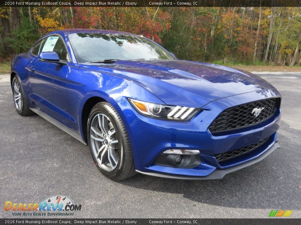 Front 3/4 View of 2016 Ford Mustang EcoBoost Coupe Photo #1