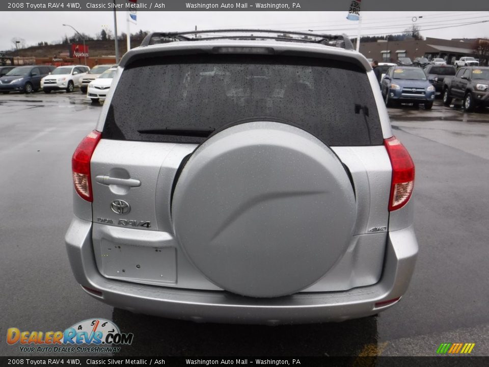 2008 Toyota RAV4 4WD Classic Silver Metallic / Ash Photo #8