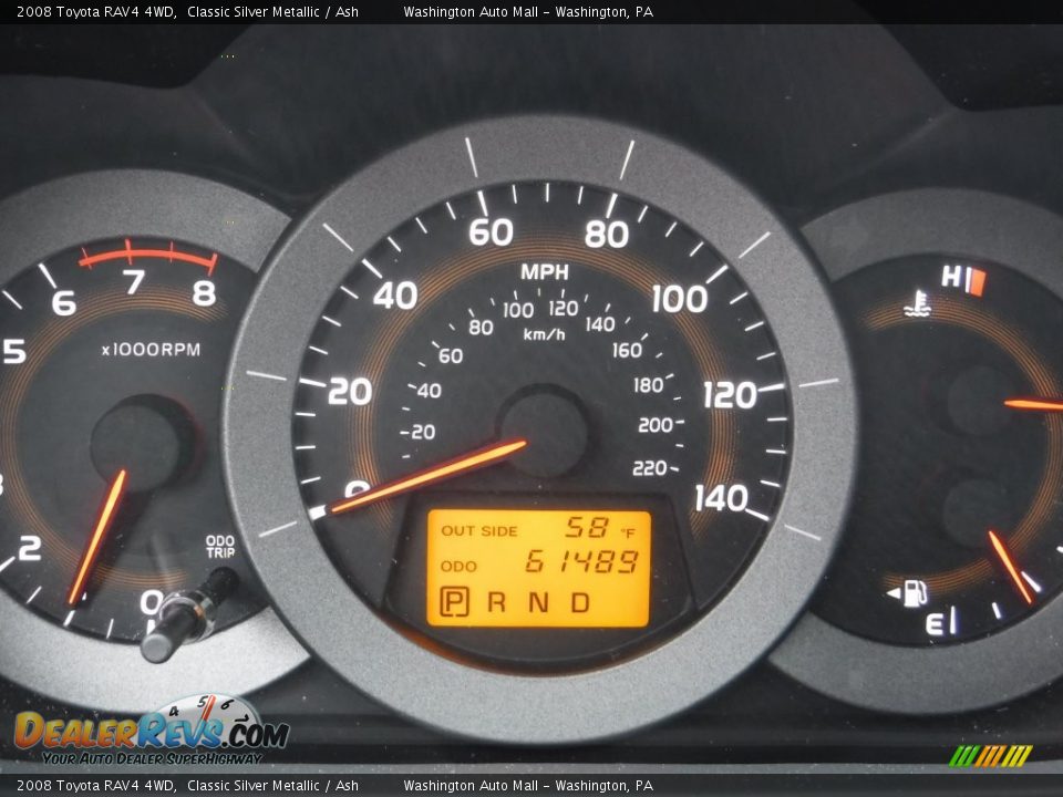 2008 Toyota RAV4 4WD Classic Silver Metallic / Ash Photo #20