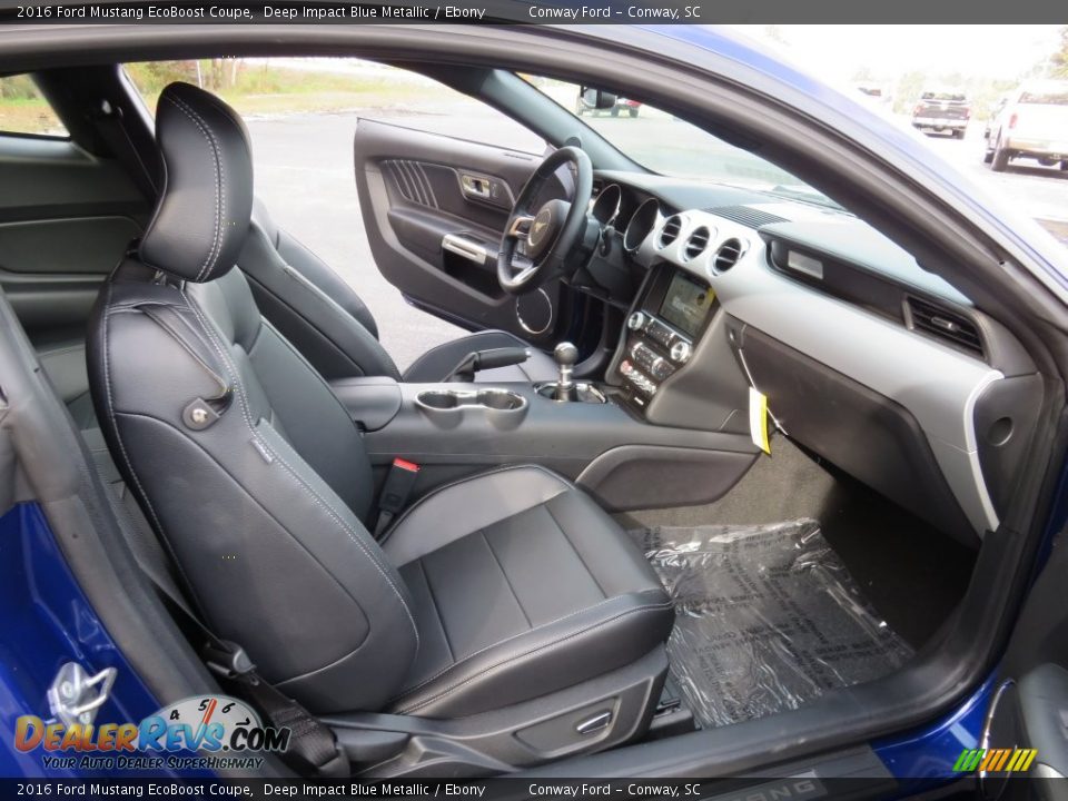 Front Seat of 2016 Ford Mustang EcoBoost Coupe Photo #16