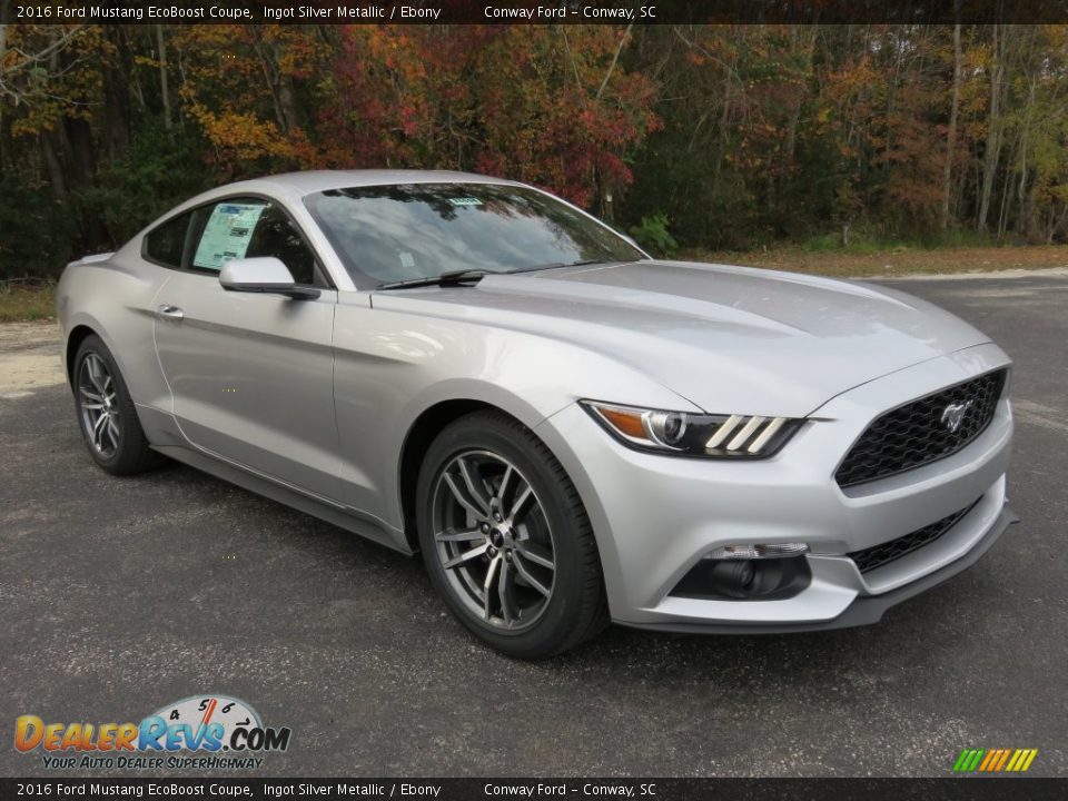 Front 3/4 View of 2016 Ford Mustang EcoBoost Coupe Photo #1