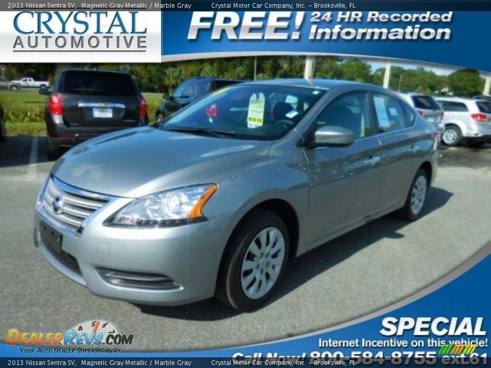 2013 Nissan Sentra SV Magnetic Gray Metallic / Marble Gray Photo #1